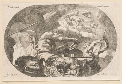 Vulcan og Venus Vulcanus med Venus (titel på objekt) Diverse ontwerpen (serietitel) Forskellige historiske, poetiske og ikonologiske værker (serietitel) af Samuel Bottschild