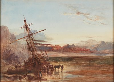 Lossning af vraget (akvarel) af Samuel Bough