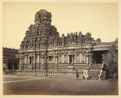 En udsigt over Subrahmanya-templet nær Pagoden, Tanjore af Samuel Bourne