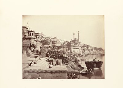 Benares; Den store moské i Arungzebe og de tilstødende Ghats af Samuel Bourne