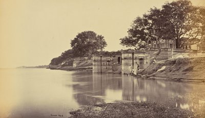 Cawnpore; Suttee Chowra Ghat, stedet for massakren af Samuel Bourne