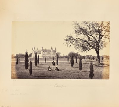 Cawnpore; Mindebrønden med Cawnpore-kirken i det fjerne af Samuel Bourne