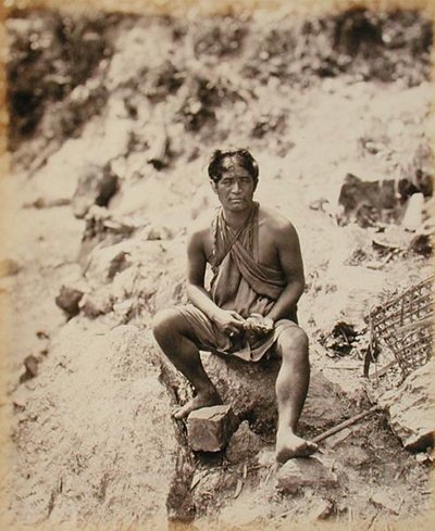 Lepcha mand af Samuel Bourne