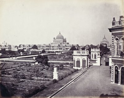Udsigt i Qaisar Bagh-paladset af Samuel Bourne