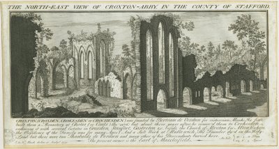Croxden Abbey: gravering af Samuel Buck