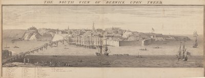 Den sydlige udsigt over Berwick Upon Tweed af Samuel Buck