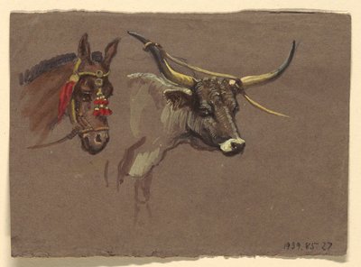 Tegning, Studier fra Italien, 1872-73 af Samuel Colman