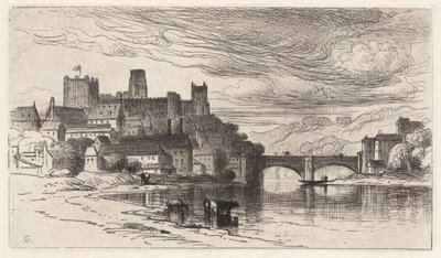Durham, England (The Splendor Falls on Castle Walls) af Samuel Colman
