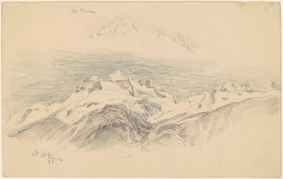 Mt. Baker og Mt. McKensie [recto] af Samuel Colman