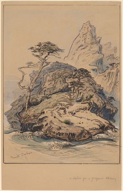 Point Lobos, Californien af Samuel Colman