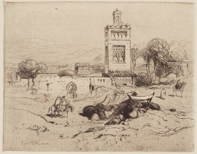 Ruiner af en moské, Tlemcen, Algeriet af Samuel Colman