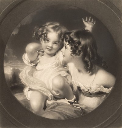 Natur The Calmady Children, 1835. af Samuel Cousins