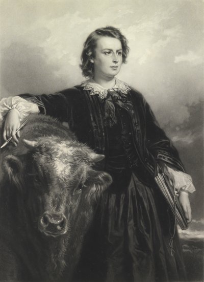 Rosa Bonheur på Thirty-Four (mezzotint) af Samuel Cousins