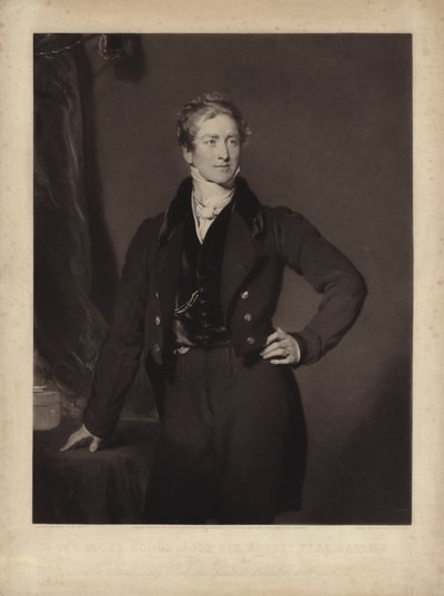 Sir Robert Peel, engelsk konservativ politiker og premierminister (gravering) af Samuel Cousins
