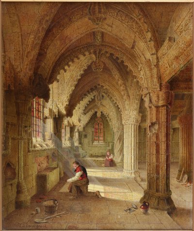 Rosslyn Chapel, ca.1852 af Samuel Dukinfield Swarbreck