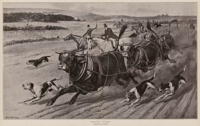 Bravo Toro! (litografi) af Samuel Edmund (after) Waller