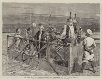 På vej til Indien, færge ved Kantara, på Suez-kanalen af Samuel Edmund Waller