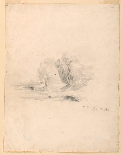 Bæk og træer af Samuel Finley Breese Morse
