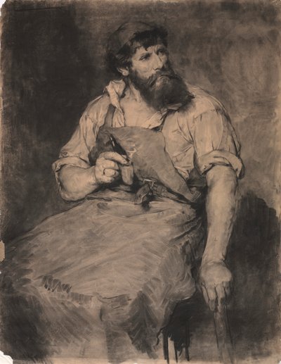 Smithy, studie for The Judgment, c.1883. af Samuel H. Crone