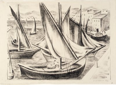 Både, St. Tropez af Samuel Halpert