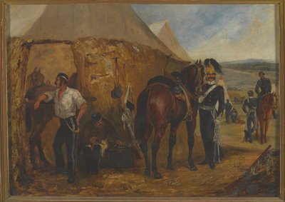 Den 6. Dragoon Guards i Chobham Camp, 14. juni-25. august af Samuel Henry Alken