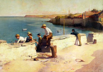 Aften i Padstow, 1890 af Samuel Henry William Llewelyn