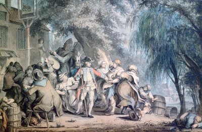 Rekrutteringssergenten, 1700-tallet af Samuel Hieronymous Grimm