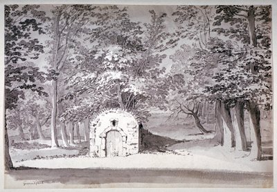 Et ishus eller kanal i Greenwich Park, London, 1772 af Samuel Hieronymus Grimm