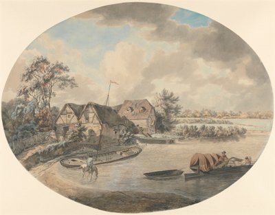 Mølle på Avon, Pershore, Worcestershire af Samuel Hieronymus Grimm