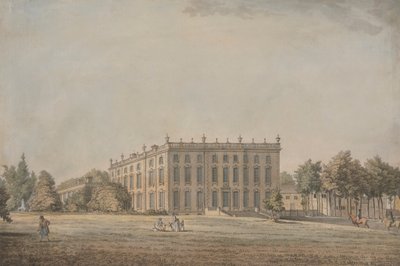 Udsigt over Wingerworth Hall, Derbyshire af Samuel Hieronymus Grimm