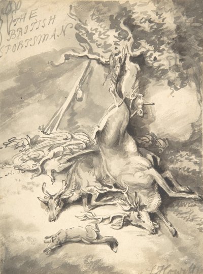 Design til frontispice af The British Sportsman, ca. 1812. af Samuel Howitt