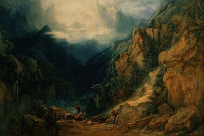 Sammensætning: Hunters Resting after the Chase (akvarel) af Samuel Jackson