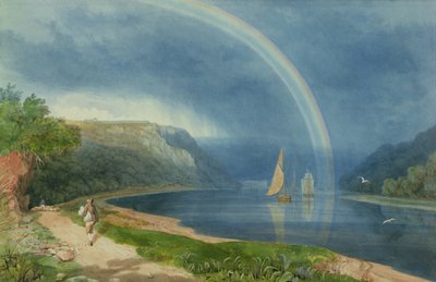 Rainbow on the River Avon, ca. 1825 (akvarel på papir) af Samuel Jackson