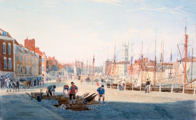 St Augustines Parade, Bristol, c1810 af Samuel Jackson
