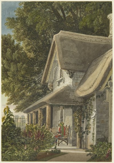 The Lodge, Broomwell House, Brislington, ca. 1824 (blyant og akvarel på papir) af Samuel Jackson