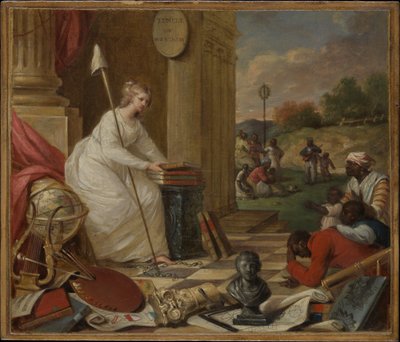 Study For Liberty Displaying the Arts and Sciences, eller The Genius of America Encouraging the Emancipation of the Blacks, c.1791-92 (olie på lærred) af Samuel Jennings