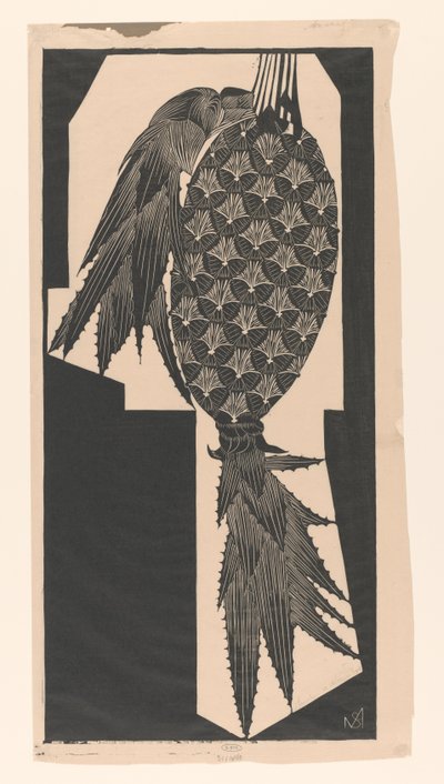 Ananas (original titel på objekt) af Samuel Jessurun de Mesquita (signed by artist)
