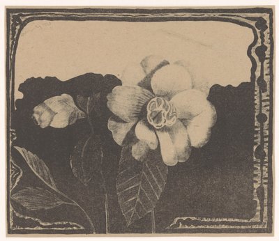 Camellia, efterlod en blomst i knop af Samuel Jessurun de Mesquita (signed by artist)