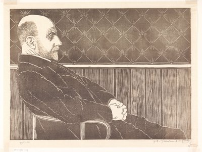 Portræt af Maurits van der Valk af Samuel Jessurun de Mesquita (signed by artist)