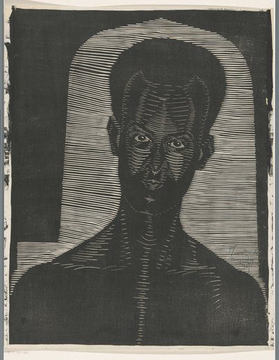 Portræt af en ukendt mand Curaçau (titel på objekt) af Samuel Jessurun de Mesquita (signed by artist)