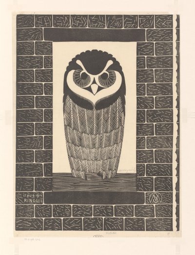 Ringuil (original titel på objekt) af Samuel Jessurun de Mesquita (signed by artist)