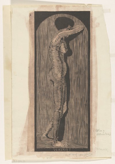 Verdriet (original titel på objekt) af Samuel Jessurun de Mesquita (signed by artist)