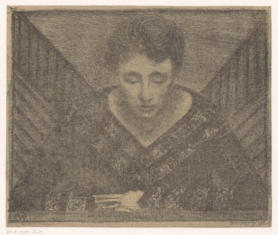 V-hals kvinde af Samuel Jessurun de Mesquita (signed by artist)