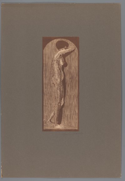 Kvinde nøgen stående Sorg (original titel) af Samuel Jessurun de Mesquita (signed by artist)