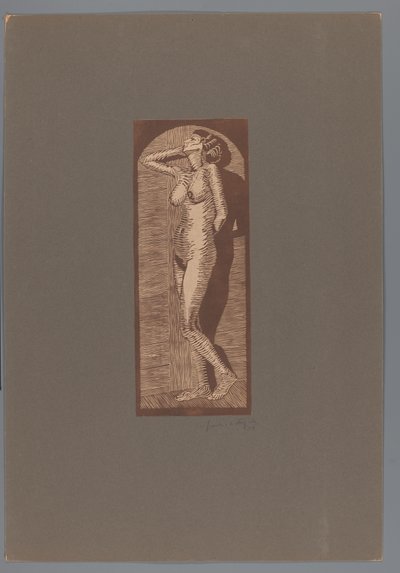 Kvinde nøgen stående Joy (original titel) af Samuel Jessurun de Mesquita (signed by artist)
