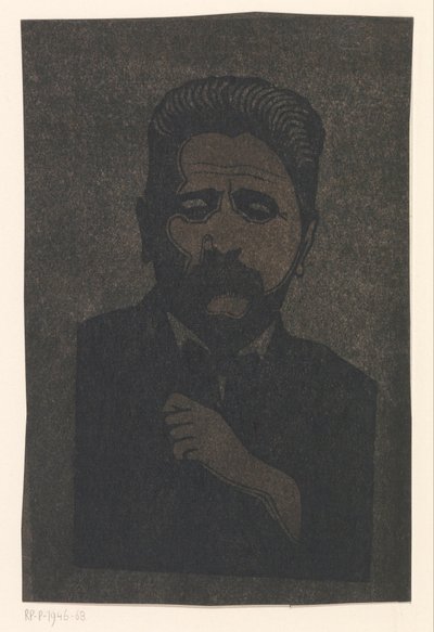 Selvportræt (med skygge) af Samuel Jessurun de Mesquita (signed by artist)