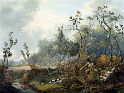 Skovsneppe skydning, graveret af H.C. Pyall af Samuel John Egbert (after) Jones