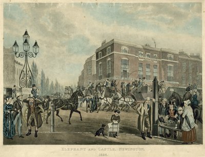 Elephant and Castle, Newington, London, 1826 af Samuel John Egbert Jones
