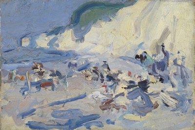 Berneval (olie på træ) af Samuel John Peploe