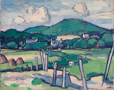 Landskab, ca. 1891-1935 (olie på panel) af Samuel John Peploe